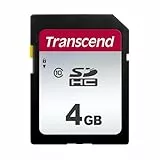 Transcend 4GB Highspeed SDXC Speicherkarte (für Digitalkameras; Fotos & Videos; Autoradio) Klasse 10, UHS-I U3, Video Speed Class V30 für 4K Ultra HD - TS4GSDC300S