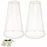 Namalu 2 Stück Mückennetz Kopfnetz Moskito Kopfnetz mit Tragetasche Fliegennetz für Gesicht für Outdoor Wandern Camping Imkerei Fliegen Midges Insekten(Beige)