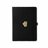 Dingbats* - Pro B5 Großes Notizbuch Blanko - Journal Mit Schwarzem Textilcover, Fadenheftung Für Arbeit, Reisen - Elastischer Verschluss, Stifthalter