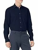 Seidensticker Herren Business-Hemd - Regular Fit - Bügelfrei- Kent-Kragen - Langarm - 100% Baumwolle Blau (Dunkelblau 19) 44