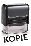 Die Stempel GmbH Lagerstempel „KOPIE“ – Selbstfärber Stempel – Abdruckbreite ca. 37 mm – Bürostempel für Dokumente, Rechnungen und Unterlagen – mit schwarzem Stempelkissen