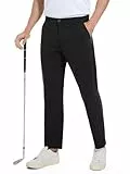 Holure 30'' Herren Golf Hosen wasserdichte Slim Fit Golf Hosen Leichte Stretch Outdoor Hosen mit Taschen Casual Hosen für Golf Schwarz-32