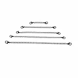 5Pcs Halskette Extender Edelstahl Armband Extender Kette Fußkettchen Verlängerung Ketten mit Und Verschlüsse Für DIY Schmuck Erkenntnisse Der Schwarz