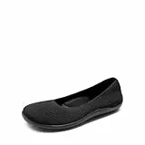 DREAM PAIRS Damen Ballerinas Flats mit atmungsaktivem Strick Rundzehen-Design Mittelfußstütze strapazierfähige Laufsohle leicht & flexibel,Size 39,Schwarz,DWUMFA2509