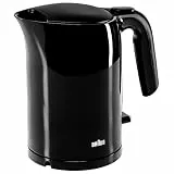 Braun WK 3000 BK Wasserkocher | Füllmenge 1,0 l | 2.200 Watt | Schnellkochsystem | Herausnehmbarer Anti-Kalk-Filter | Große Wasserstandsanzeige | BPA Frei | Schwarz