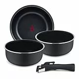 BERGNER - Set 4 Stück Alu-Presskasserolle mit abnehmbarem Griff und Wärmepunkt - ILAG Essential Coating - Anthrazit - Induktionsgeeignet