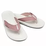 SAGUARO Flip Flops Damen Zehentrenner Hausschuhe Pantoletten Winter Slipper Duschschuhe Bequem Rutschfest Schnell Trocknend Weich Indoor Outdoor Rosa,Gr.38