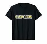 Capcom Herren T-Shirt Schwarz Cartoon Logo Crew Neck Kurzarm S EU Klein