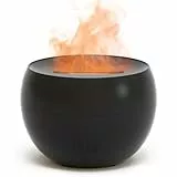 SALKING Aroma Diffuser Flammeneffekt, Aromatherapie Diffusor für ätherische Öle, Raumbefeuchter Elektrisch Duftlampe, 7LED Licht Diffusor Luftbefeuchter für Baby, Zuhause Büro oder Yoga(Schwarz)