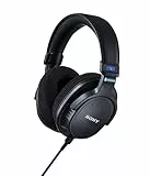 Sony MDR-MV1 Studio Monitor Open Back Headphones - Wired for Mixing & Mastering, Precise Neutral Sound at 5Hz-80kHz, Spatial & Stereo Sound, Detachable Screw-Fit Cable, Superior Comfort, Black