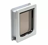 Cat Mate 4-Wege-Verschließbare Katzenklappe mit Türfutter bis 50 mm (235) – Sicher verschließbare Tür für kleine bis mittelgroße Katzen, für UPVC, Holz und Wand, Weiß