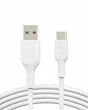 Belkin BoostCharge USB-C-Ladekabel, USB-C-/USB-A-Kabel, USB-Typ-C-Kabel für Geräte wie iPhone 16, iPhone 15, Samsung Galaxy S24, S24+, S24 Ultra, Pixel, iPad und Nintendo Switch, 1 m, Weiß