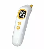 Femometer Familie Digitales Ohr-Thermometer, hochgenaue Ohr-Thermometer für Kinder, Erwachsene und Kleinkinder, 32 Speicher abrufen, 21 Einweg-Sonde Abdeckungen, FSA und HSA förderfähig (Weiß)