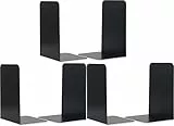 3 Paare Buchstützen, Buchstützen Metall Buchständer Bookends rutschfeste Buchstützen Book Holder für Schule, Zuhause, Büro, Bibliothek Bücherhalter Schwarz