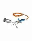 CFH Abflammgerät ST 500 – kompaktes Abflammgerät mit kurzem Rohr, inkl. 1,5 m Gasschlauch, Gasbrenner zum Grillanzünden und für Bitumenarbeiten, 1.800 °C Flammentemperatur, TÜV SÜD GS