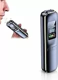 Alkoholtester Polizeigenau, Alkohol Tester Promillemessgerät, Aufladbar, Professioneller Alkohol Tester mit Digitaler Blauer LCD-Anzeige und Halbleiter Sensorik (Kein Blasrohr erforderlich)