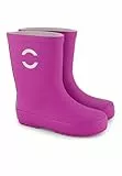 Mikk-line Gummistiefel Kinder 31 | Purple Cactus Flower Regenstiefel mit Reflektierenden Details - Wasserdichte Kinderstiefel, Leicht und Rutschfest | Komfortable Allwetter Kinderstiefel