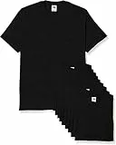 Fruit of the Loom Herren Original T. T-Shirt, Schwarz, XL (10er Pack)