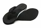 SincereWay Damen Sommer Zehentrenner Stretch Stoff Riemen Sandalen Rutschfest Flip-Flops Mit Fußgewölbestütze(Black,37)