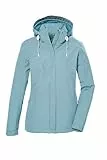 killtec Damen Funktionsjacke wasserdicht/Outdoorjacke mit abzippbarer Kapuze KOS 61 WMN JCKT, hell ocean, 44, 42858-000