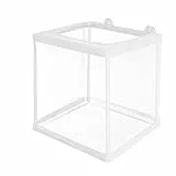 Angoily Mesh Fischzuchtbox Brutkasten Aus Langlebigem Atmungsaktivem Netzmaterial Weiß Für Aquarium Und Lebendgebärende Fische Wie Kampffisch Und Guppy Praktischer Inkubator Für Zuhause Und Hobby