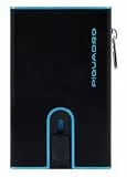 Piquadro Blue Square Compact Wallet Black