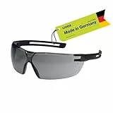 Uvex tune-up Schutzbrille – Sicherheitsbrille mit 100% UV-Schutz - metallfrei, Anti-Beschlag & kratzfest – superleicht (23g) - schwarz, grau 23%