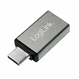 LogiLink AU0042 – USB-C Stecker (USB 3.2 Gen1) Adapter auf USB-A (USB 3.0) Buchse, silber