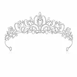 YUXIANLB Krone Prinzessin Mädchen Damen Diadem Crown Kristall Tiaras Prinzessinnenkrone Eleganter Corwn Royal Queen Brautschmuck Strass Stirnband Geschenk Haarschmuck für Frauen Hochzeit Tanzparty