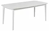 AC Design Furniture Monty Ausziehbarer Esstisch für 6 Personen, Rechteckige Tischplatte in Weiß mit Runden Beinen, Küchentisch mit Ausziehplatte, B: 180 x H: 75 x T: 90 cm