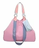 Fritzi Izzy Canvas Rosy Shopper Baumwollmix Damen Handtasche Festival City Beach vegan abnehmbares Brillenetui 36 x 50 x 16 cm, Rosa