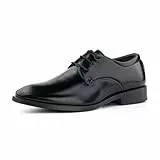 Hitmars Anzugschuhe Herren Lederschuhe Schnürhalbschuhe Hochzeitsschuhe Business Oxford Derby Schuhe Brogues Klassischer Schnürschuh Schwarz 39 EU