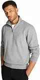 Tommy Hilfiger Herren Sweatshirt mit Reißverschluss Essential Fleece 1/4 Zip Troyer Kragen, Grau (Medium Grey Heather), XL