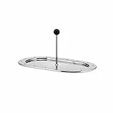 Alessi MG34 Tablett aus Edelstahl , 28.5 x 16.5 x 12.5 cm, Silber
