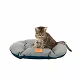 Ferplast Kissen für Hunde und Katzen STUART 45/2, doppelseitig, aus Tweed und weichem Samt, waschbar, Blau