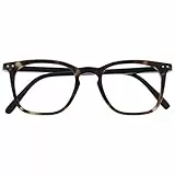OPULIZE Bex Fernbrille Kurzsichtigkeit Groß Quadrat Cool Designer Rahmen Federscharniere Kratzfest Braun Schildpatt Herren Damen M64-2 -2.00