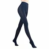 MANZI Damen Strumpfhose 70 Denier Comfort Stretch Blickdichte Bunte Microfaser Feinstrumpfhose 1 Paar Marine XL