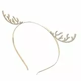 Holibanna Weihnachts-reh-haarreif Mit Funkelnden Schneeflocken Hübsches Kostüm-accessoire Für Erwachsene Für Festlichkeiten Und Partys