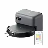 eufy C10 Saugroboter mit Automatischer Absaugstation, 7,3cm Ultraflaches Design, Teppichreinigung, Ausfahrbare Seitenbürste für Ecken, Automatische Entleerung, Punktlaser- & Infrarot-Navigation