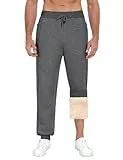 UMIPUBO Jogginghose Herren Winter Baumwolle Warme Fleece Gefütterte Trainingshose Thermo Jogger Hose Freizeithosen Sporthose Lang Sweatpant mit Kordelzug Zwei Taschen (Dunkelgrau, M)