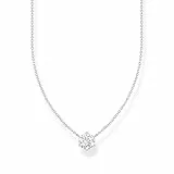 THOMAS SABO Kette mit weißem Zirkonia-Anhänger 925 Sterlingsilber KE2210-051-14