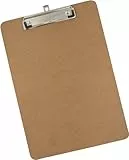 WEDO Klemmbrett DIN A4 aus MDF Schreibbrett aus Holzfaser Clipboard, Farbe Braun