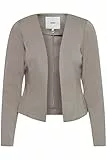 ICHI IHKATE SHORT BL Damen Blazer Kurzblazer Jacke Kurzblazer mit Stretch, Größe:L, Farbe:Driftwood (181210)