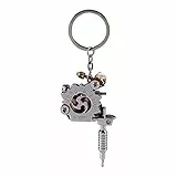 Yosoo Tragbare Mini-Tätowiermaschine aus Zinklegierung, Metall, Schlüsselanhänger, Tattoo-Ausrüstung, Ornament
