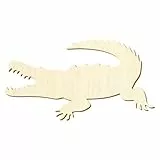 Holz Krokodil - 3-50cm Breite - Deko Zuschnitte Größenauswahl, Größe:8cm, Pack mit:10 Stück