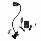 Vikye UV-Lampe für Wimpernverlängerung, 5 W Schwanenhals-UV-LED-Wimpernklebertrockner mit Verstellbarem Strahl, Schnelle Aushärtung in 2–5 Sekunden für Professionelle Wimpernkunst (EU-Stecker 110 ~