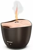 Sharp Aroma Ultraschall Diffuser Zerstäuber mit Kerzenlicht-Effekt für Duftöle & ätherische Öle zur Aromatherapie (schwarz/rosé-gold)