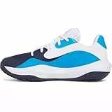 Under Armour Ua Lockdown 7 Herren-Basketballschuhe, niedrig, Midnight Navy Electric Blue White, 47 EU