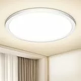 Deckenlampe LED Deckenleuchte Rund Flach, 18W/1800LM Ultradünn Badezimmer Lampe Decke, 3000K/4000K/6500K, Modern IP44 Wasserfest Ceckenlampen für Wohnzimmer,Badezimmer,Schlafzimmer,Küche,Flur,Ø22CM