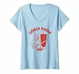 Damen Döner Kebab Klassik T-Shirt mit V-Ausschnitt